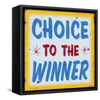 Choice to Winner Distressed Gold Border-Retroplanet-Framed Stretched Canvas