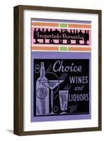 Choice Wines And Liquors-null-Framed Art Print