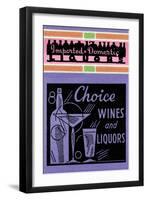 Choice Wines And Liquors-null-Framed Art Print