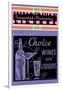 Choice Wines And Liquors-null-Framed Art Print