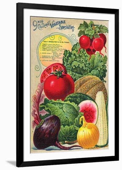 Choicest Vegetable Specialties-null-Framed Art Print