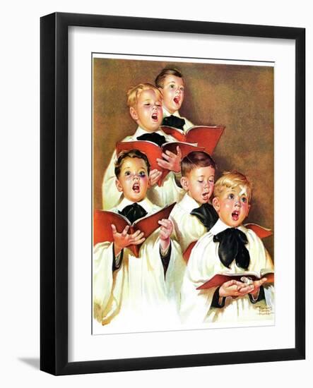 "Choir Boys Will Be Boys,"December 10, 1938-Frances Tipton Hunter-Framed Giclee Print