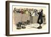 Choir-Master Leading a Rural Congregation Singing Hymns-null-Framed Giclee Print