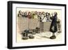 Choir-Master Leading a Rural Congregation Singing Hymns-null-Framed Giclee Print