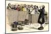 Choir-Master Leading a Rural Congregation Singing Hymns-null-Mounted Giclee Print