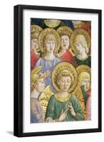 Choir of Angels, Detail from the Journey of the Magi Cycle in the Chapel, circa 1460-Benozzo di Lese di Sandro Gozzoli-Framed Giclee Print