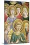 Choir of Angels, Detail from the Journey of the Magi Cycle in the Chapel, circa 1460-Benozzo di Lese di Sandro Gozzoli-Mounted Premium Giclee Print