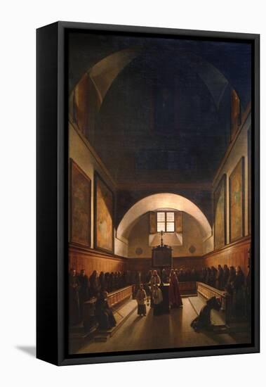 Choir of the Capuchin Church in Rome-Francois-Marius Granet-Framed Stretched Canvas