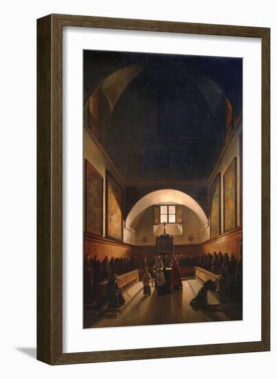 Choir of the Capuchin Church in Rome-Francois-Marius Granet-Framed Art Print