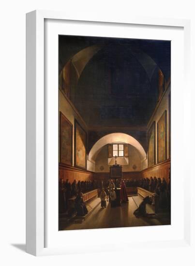 Choir of the Capuchin Church in Rome-Francois-Marius Granet-Framed Art Print