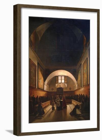 Choir of the Capuchin Church in Rome-Francois-Marius Granet-Framed Art Print