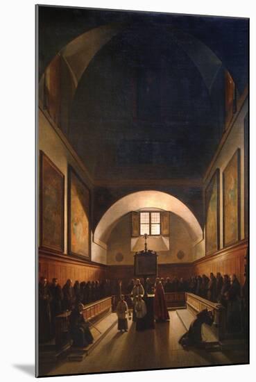 Choir of the Capuchin Church in Rome-Francois-Marius Granet-Mounted Art Print
