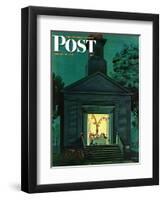 "Choir Practice," Saturday Evening Post Cover, August 10, 1946-Stevan Dohanos-Framed Giclee Print