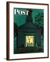 "Choir Practice," Saturday Evening Post Cover, August 10, 1946-Stevan Dohanos-Framed Giclee Print