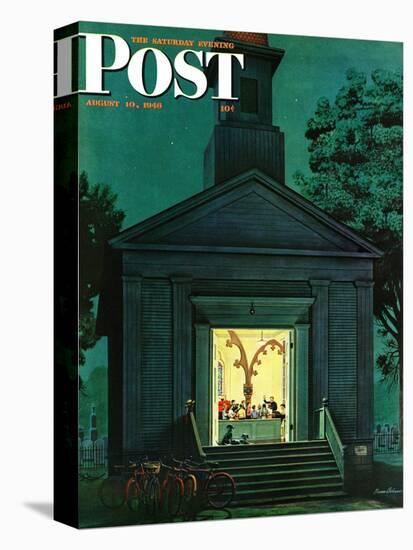 "Choir Practice," Saturday Evening Post Cover, August 10, 1946-Stevan Dohanos-Stretched Canvas