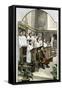 Choir Singing a Christmas Hymn in an Anglican Church, 1880s-null-Framed Stretched Canvas