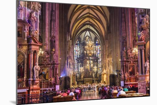 Choir Singing, St Stephens Cathedral, Vienna, Austria-Peter Adams-Mounted Photographic Print