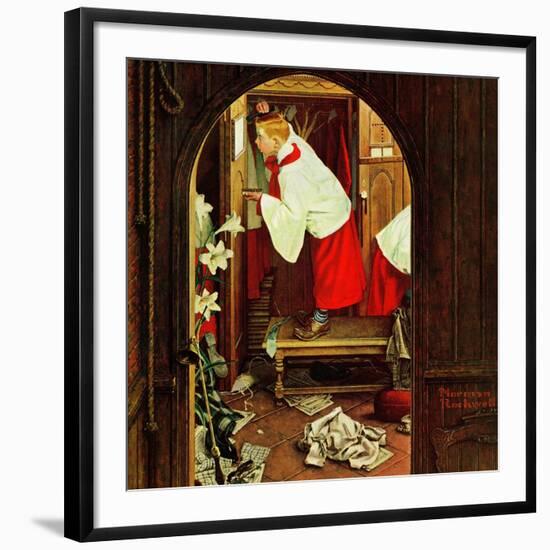 "Choirboy", April 17,1954-Norman Rockwell-Framed Giclee Print