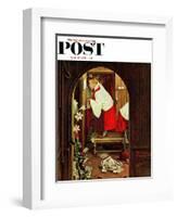 "Choirboy" Saturday Evening Post Cover, April 17,1954-Norman Rockwell-Framed Giclee Print