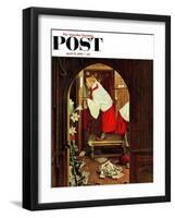 "Choirboy" Saturday Evening Post Cover, April 17,1954-Norman Rockwell-Framed Giclee Print