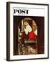 "Choirboy" Saturday Evening Post Cover, April 17,1954-Norman Rockwell-Framed Giclee Print