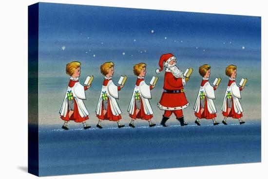 Choirboys and Santa-Stanley Cooke-Stretched Canvas