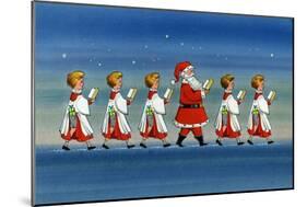 Choirboys and Santa-Stanley Cooke-Mounted Giclee Print