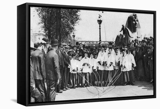 Choirboys of St Clement Danes Beating the Boundary-Marks with Long Wands, London, 1926-1927-null-Framed Stretched Canvas