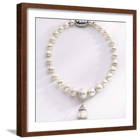 Choker-Length Pearl Necklace--Framed Photographic Print