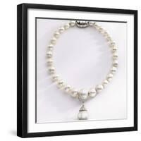 Choker-Length Pearl Necklace-null-Framed Photographic Print