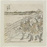 Three Courtesans of Wakafune?-Ya House: Shiratsuyu, Isono and Isoji, C. 1794-Choki Eishusai-Giclee Print