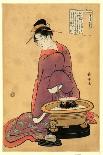 A Beauty Looking at the First Sunrise, 1793-1796-Choki Eishusai-Framed Giclee Print