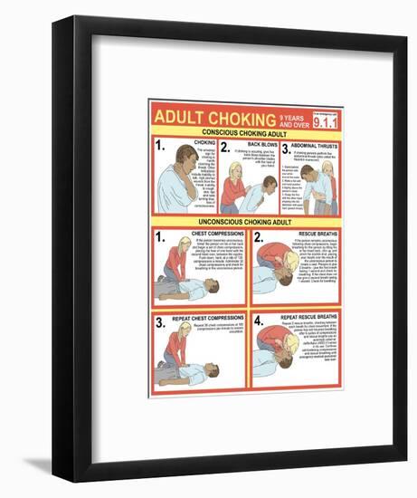 Choking First Aid Chart-Gwen Shockey-Framed Giclee Print