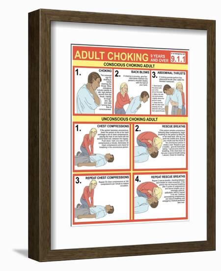 Choking First Aid Chart-Gwen Shockey-Framed Giclee Print