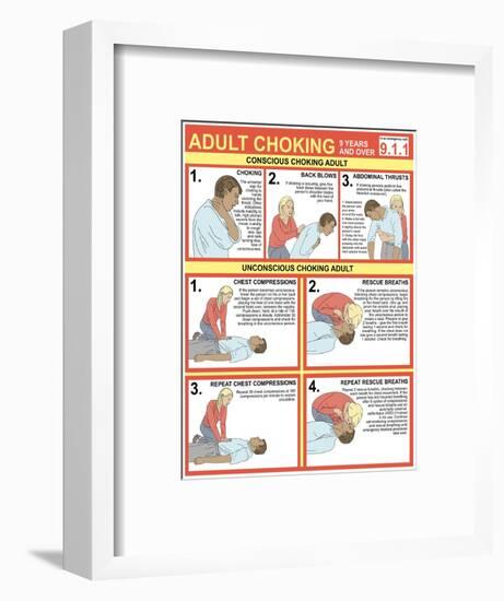 Choking First Aid Chart-Gwen Shockey-Framed Giclee Print