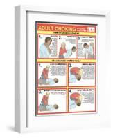 Choking First Aid Chart-Gwen Shockey-Framed Giclee Print