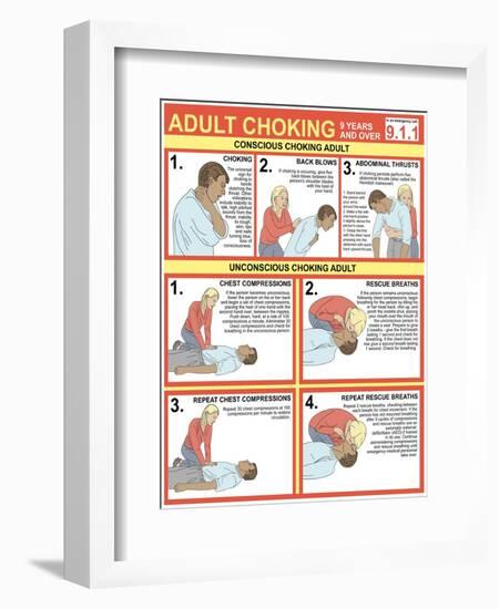 Choking First Aid Chart-Gwen Shockey-Framed Giclee Print