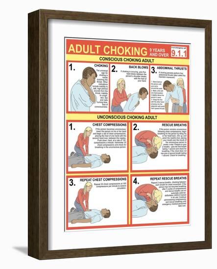 Choking First Aid Chart-Gwen Shockey-Framed Giclee Print