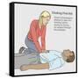 Choking First Aid-Gwen Shockey-Framed Stretched Canvas