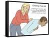 Choking First Aid-Gwen Shockey-Framed Stretched Canvas