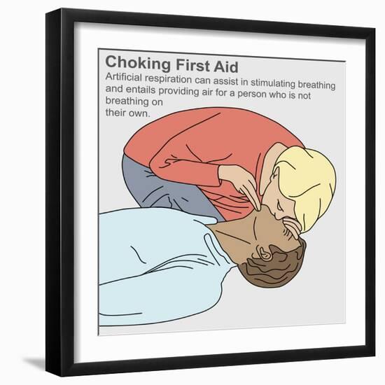 Choking First Aid-Gwen Shockey-Framed Giclee Print