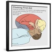 Choking First Aid-Gwen Shockey-Framed Premium Giclee Print