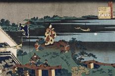 Autumn Maple Leaves on the Tsutaya River, Circa 1839-Chokosai Eisho-Giclee Print