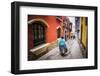 Chollita on Calle Jaen, a Colourful Colonial Cobbled Street in La Paz, La Paz Department, Bolivia-Matthew Williams-Ellis-Framed Photographic Print