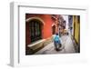 Chollita on Calle Jaen, a Colourful Colonial Cobbled Street in La Paz, La Paz Department, Bolivia-Matthew Williams-Ellis-Framed Photographic Print