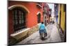 Chollita on Calle Jaen, a Colourful Colonial Cobbled Street in La Paz, La Paz Department, Bolivia-Matthew Williams-Ellis-Mounted Photographic Print