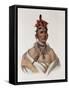 Chon-Ca-Pe, Oto Chief, The Indian Tribes of North America, Vol.1, Mckenney and Hall, Pub.Grant-Charles Bird King-Framed Stretched Canvas