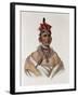 Chon-Ca-Pe, Oto Chief, The Indian Tribes of North America, Vol.1, Mckenney and Hall, Pub.Grant-Charles Bird King-Framed Giclee Print