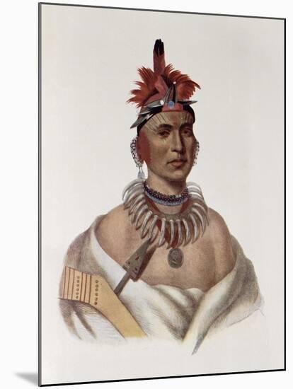 Chon-Ca-Pe, Oto Chief, The Indian Tribes of North America, Vol.1, Mckenney and Hall, Pub.Grant-Charles Bird King-Mounted Giclee Print