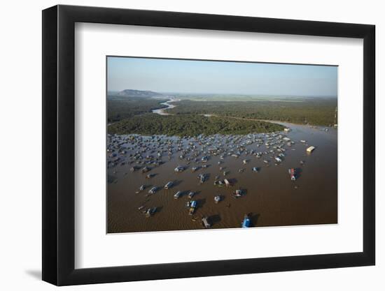 Chong Kneas Floating Village, Tonle Sap Lake, Near Siem Reap, Cambodia-David Wall-Framed Photographic Print